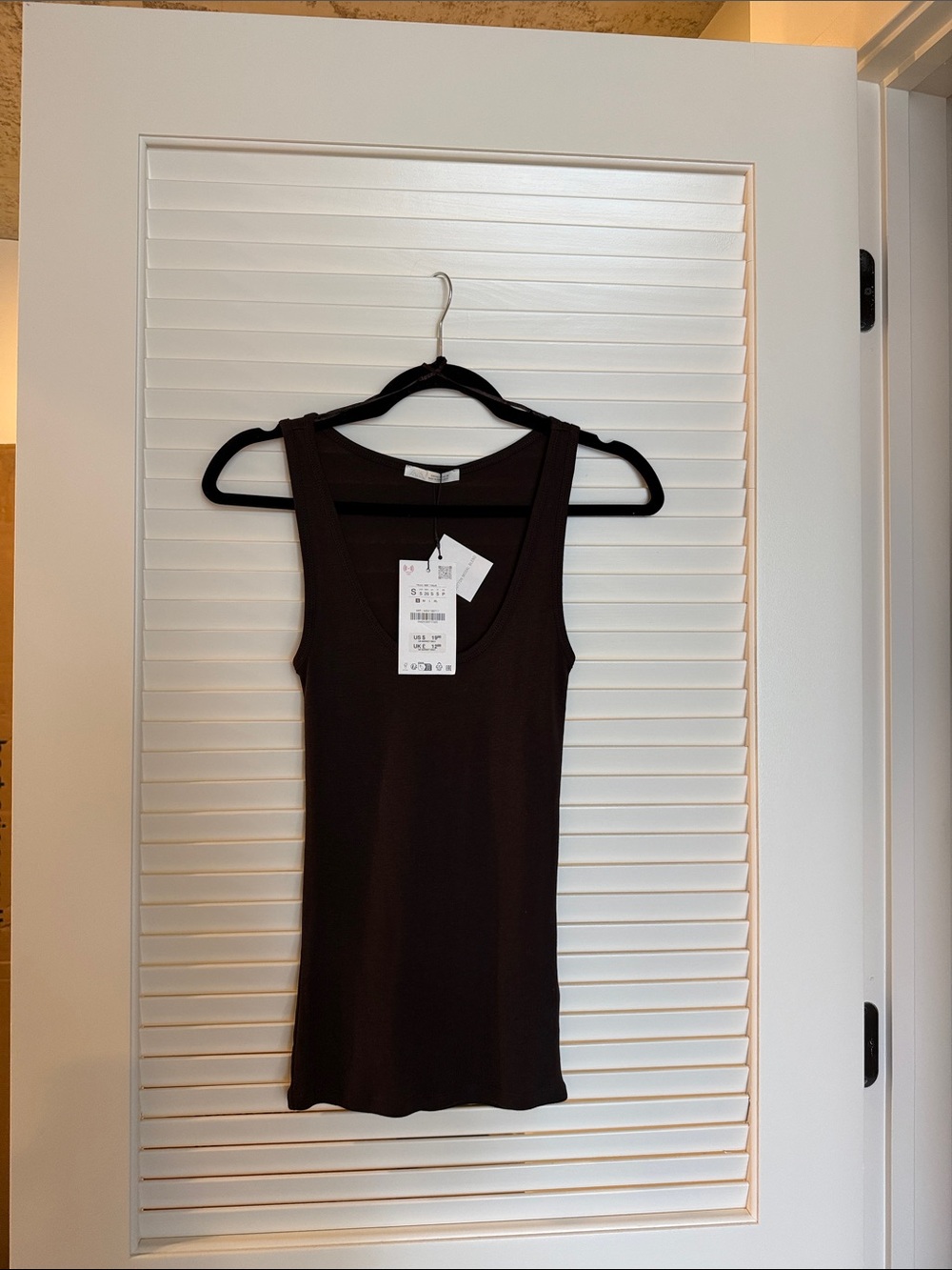 Zara NWT Dark Brown Tank